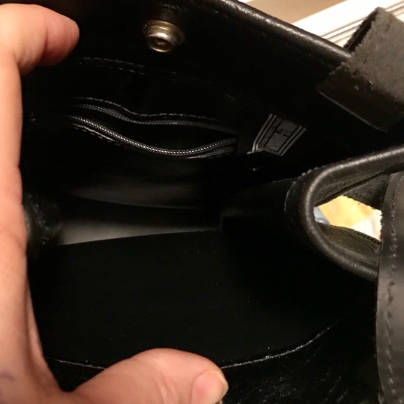 Harley Davidson motorcycles, Black Leather Purse, Embroidered Logo - Picture 6 of 7